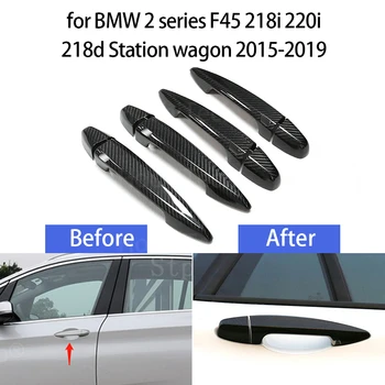 Тампон върху Външната Дръжката на вратата от Въглеродни влакна, Стикер за BMW 2 Series F45 218i 220i 218d Вагон 2015-2019, Автомобилни Аксесоари