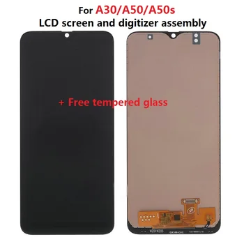 за Samsung Galaxy A30/A50/A50s Черно AAA (версия TFT) LCD екран и дигитайзер в събирането + безплатна закалено стъкло 0