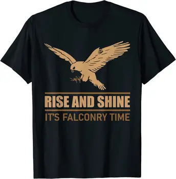 Rise And Shine Its Falconry Time Памучен Тениска С Кръгло Деколте Мъжки Ежедневни Тениска с Къс ръкав Потник Harajuku 0