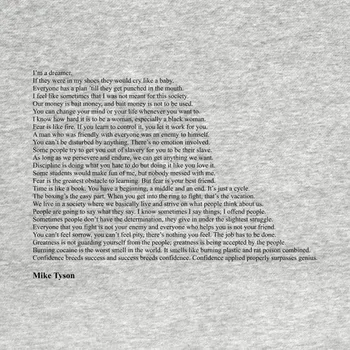 Майк Тайсън Цитиран Мъжка тениска 4