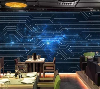 Декоративни тапети 3D линия сини звездни линии фонова стена